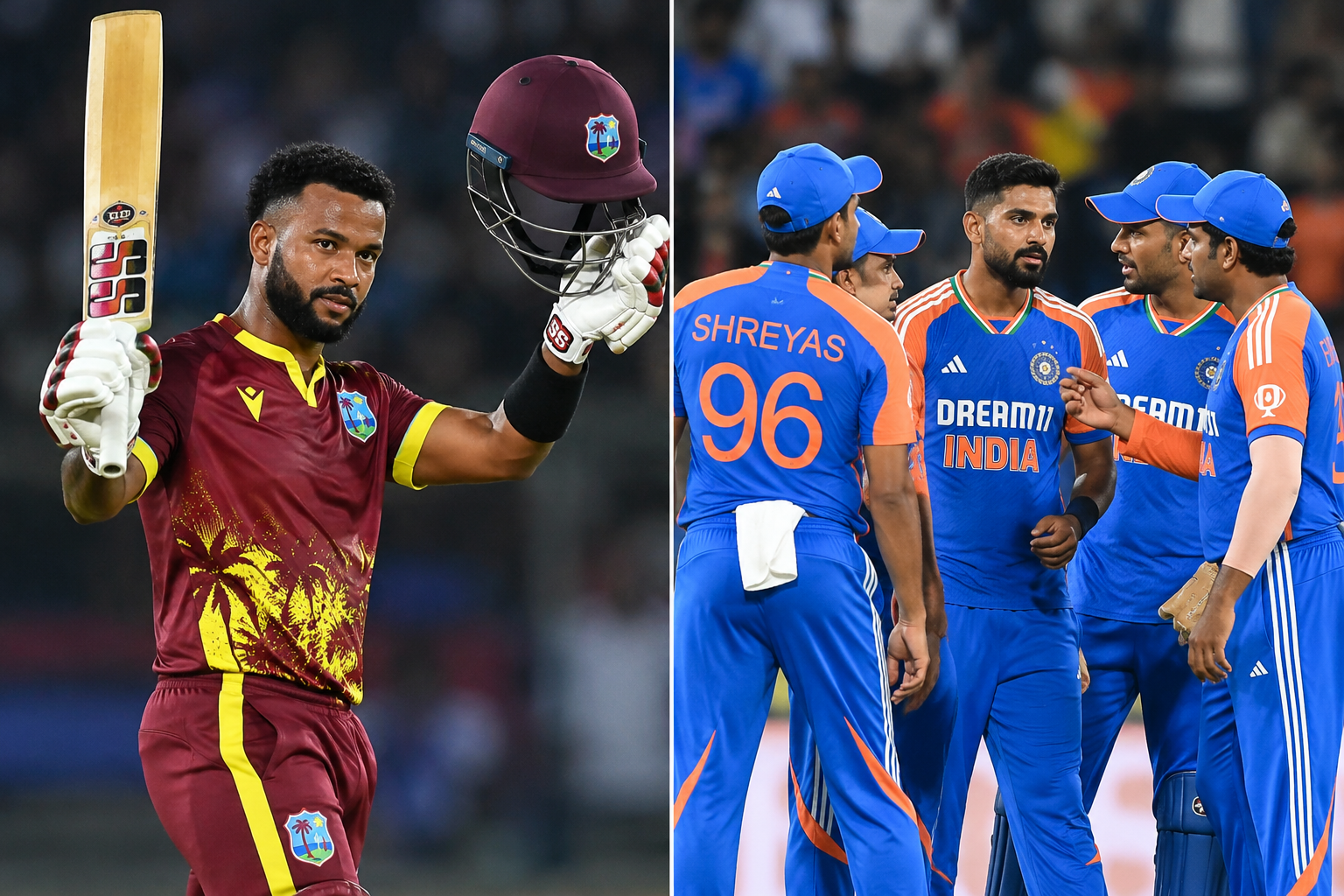 West Indies vs India T20 cricket match